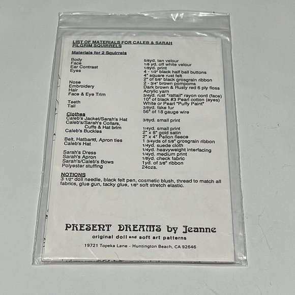 Four Holiday Animal Angel Cloth Doll Patterns Uncut Frog Squirrel Halloween Cat - Picture 3 of 16